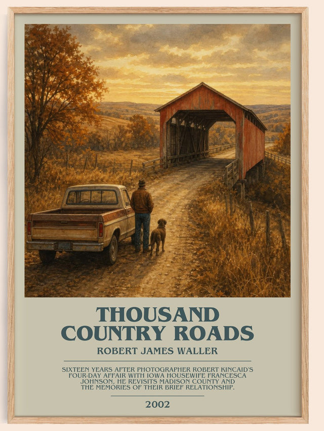 Thousand Country Roads Bookish Wall Art by Robert James Waller