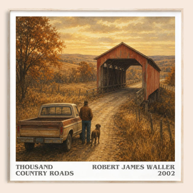 Thousand Country Roads Literary Art Print by Robert James Waller