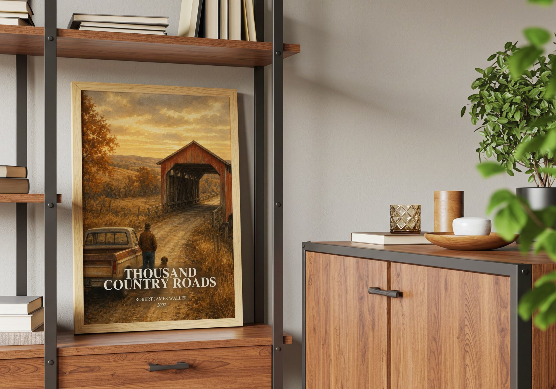 Thousand Country Roads book watercolour illustration paper finish options – matte satin gloss