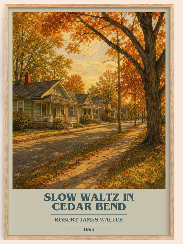 Slow Waltz In Cedar Bend Book Cover Poster by Robert James Waller