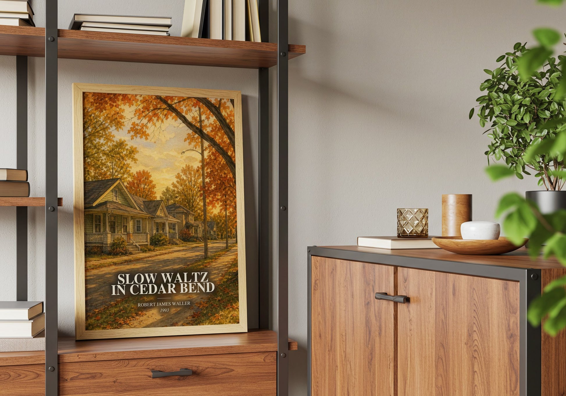 Slow Waltz In Cedar Bend book watercolour illustration paper finish options – matte satin gloss