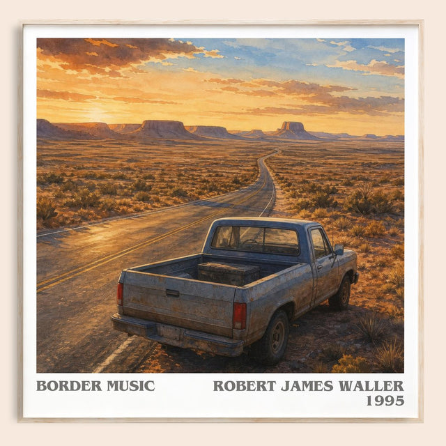 Border Music Literary Art Print by Robert James Waller