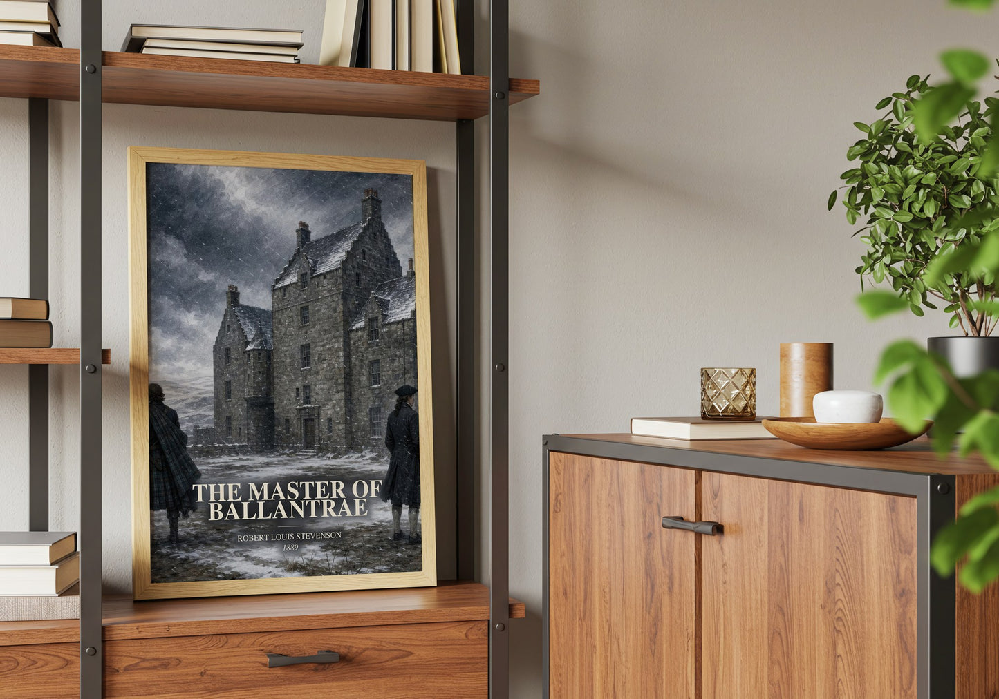 The Master Of Ballantrae book watercolour illustration paper finish options – matte satin gloss