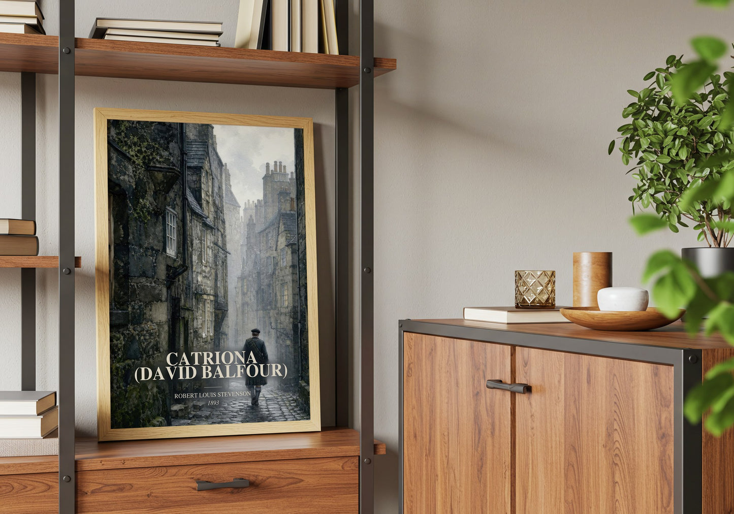 Catriona (David Balfour) book watercolour illustration paper finish options – matte satin gloss