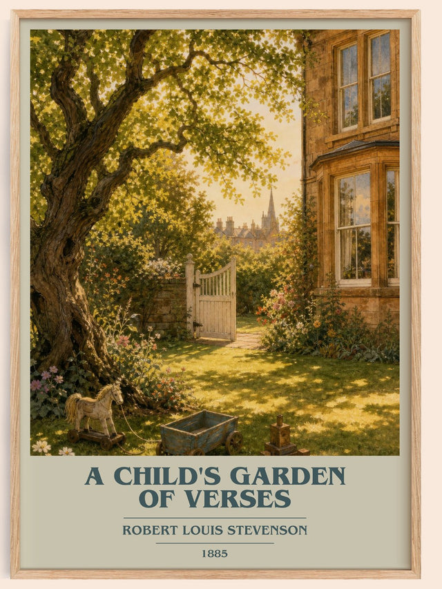 A Child'S Garden Of Verses Book Cover Poster by Robert Louis Stevenson