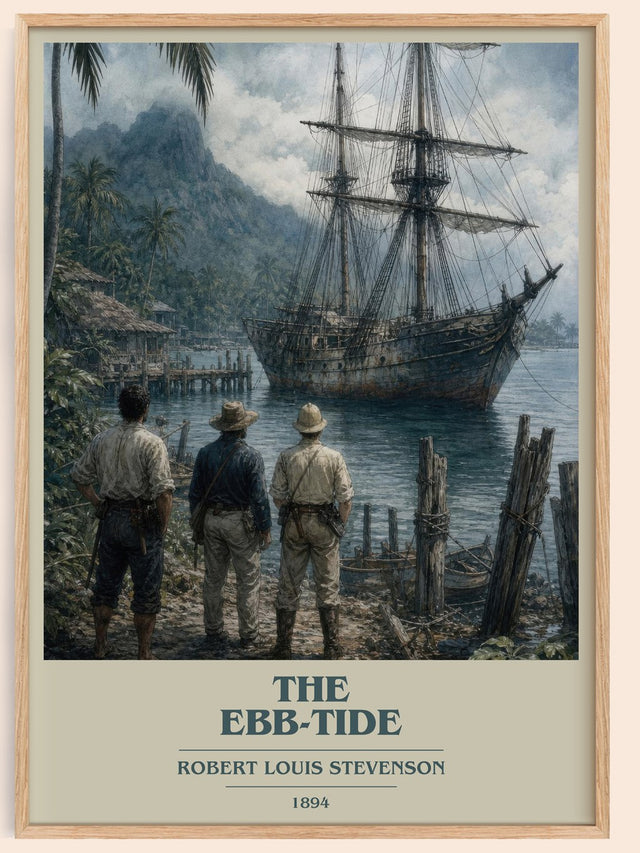 The Ebb-Tide Book Cover Poster by Robert Louis Stevenson