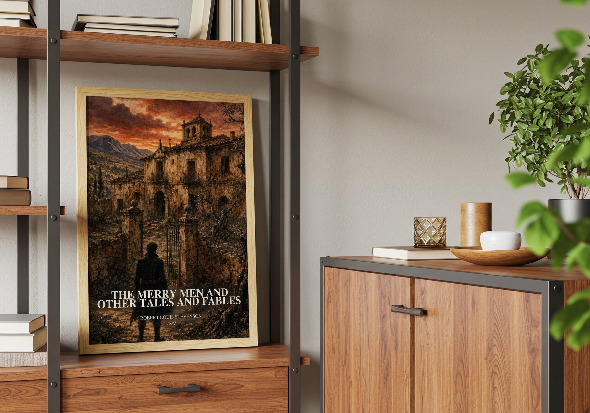 The Merry Men And Other Tales And Fables book watercolour illustration paper finish options – matte satin gloss