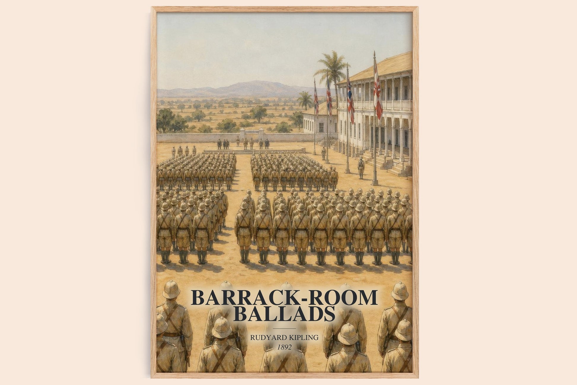 Barrack-Room Ballads watercolour book poster by Rudyard Kipling – framed literary art print
