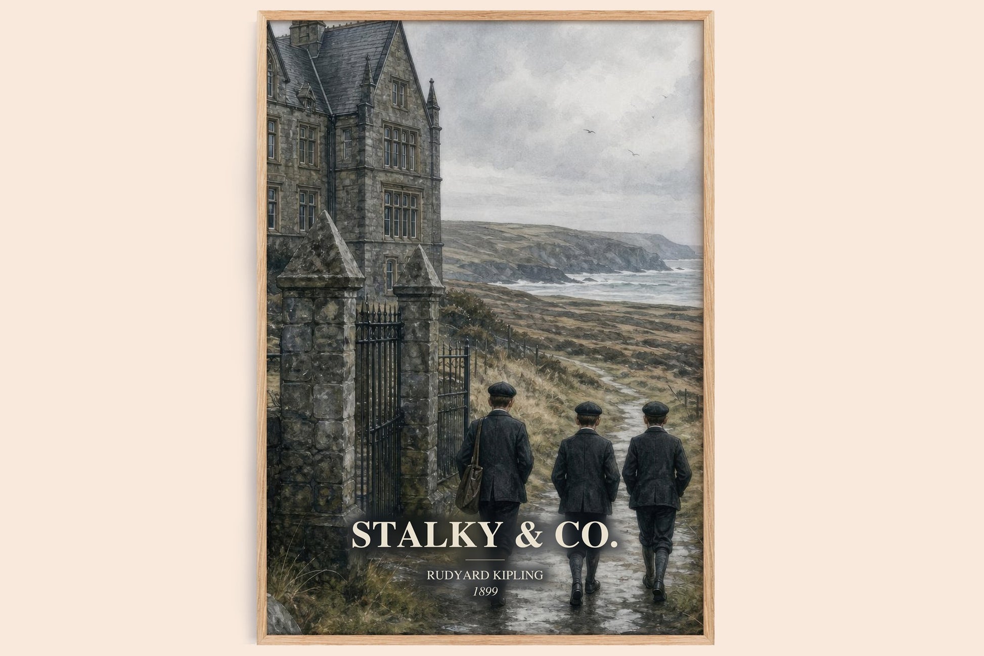 Stalky & Co. watercolour book poster by Rudyard Kipling – framed literary art print