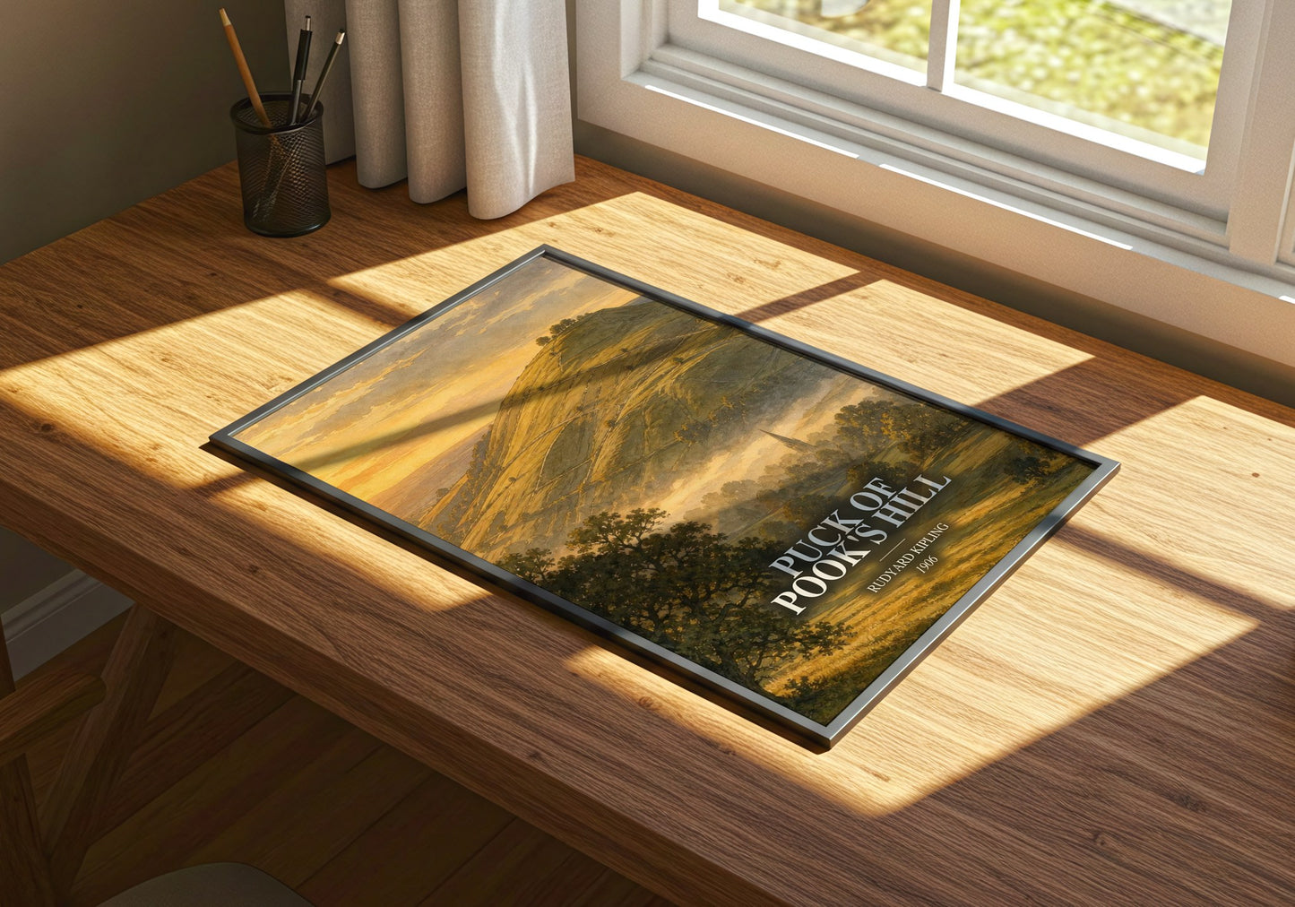 Puck Of Pook'S Hill watercolour book poster framed on wall – childrens wall art