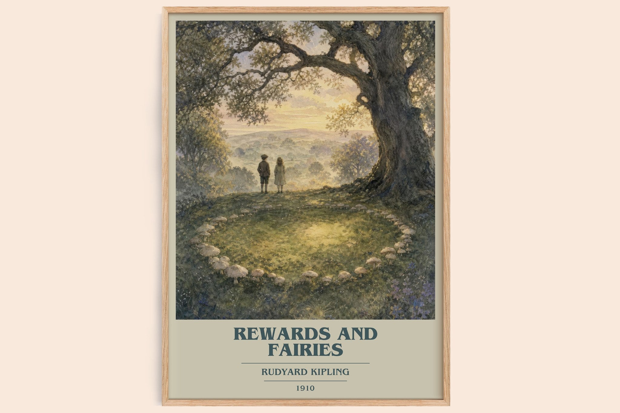 Rewards And Fairies Book Cover Poster by Rudyard Kipling