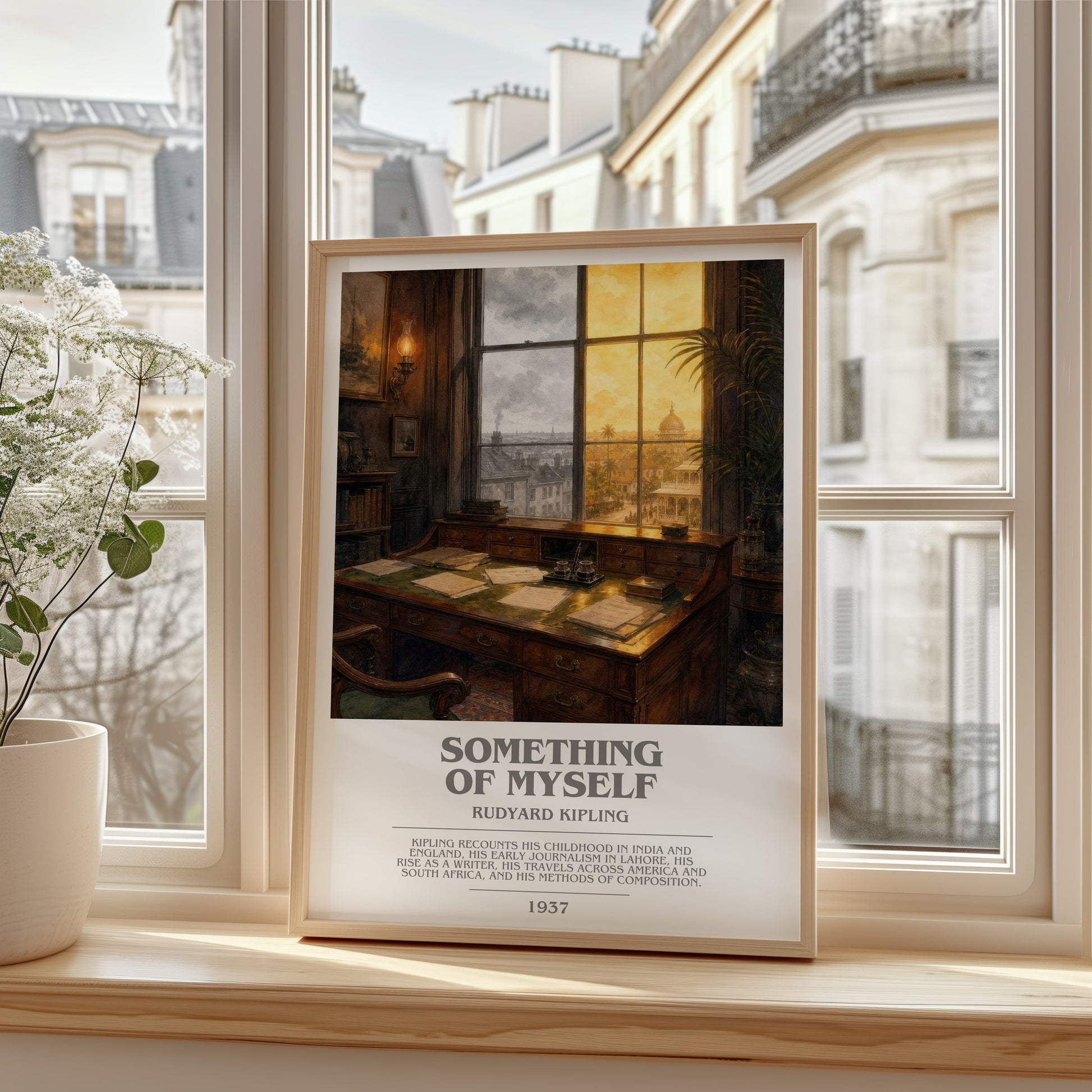 Something Of Myself bookish poster colour and style options – Rudyard Kipling book art