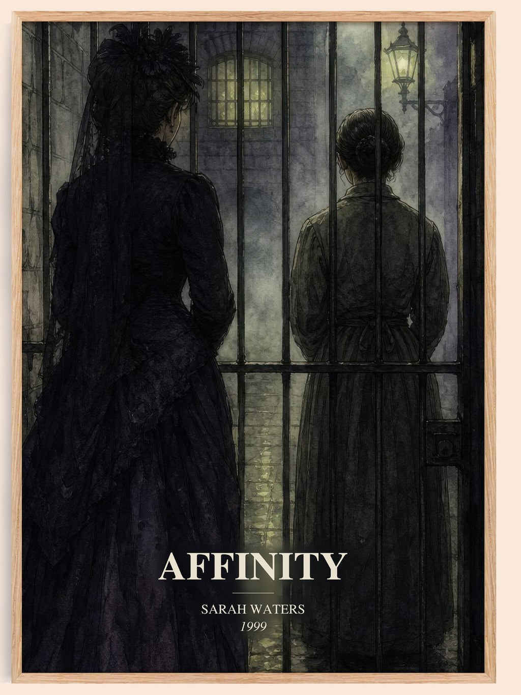 Affinity watercolour book poster by Sarah Waters – framed literary art print