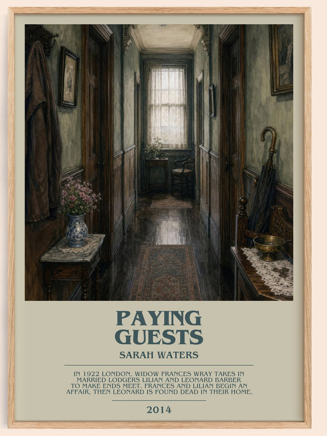 Paying Guests Bookish Wall Art by Sarah Waters