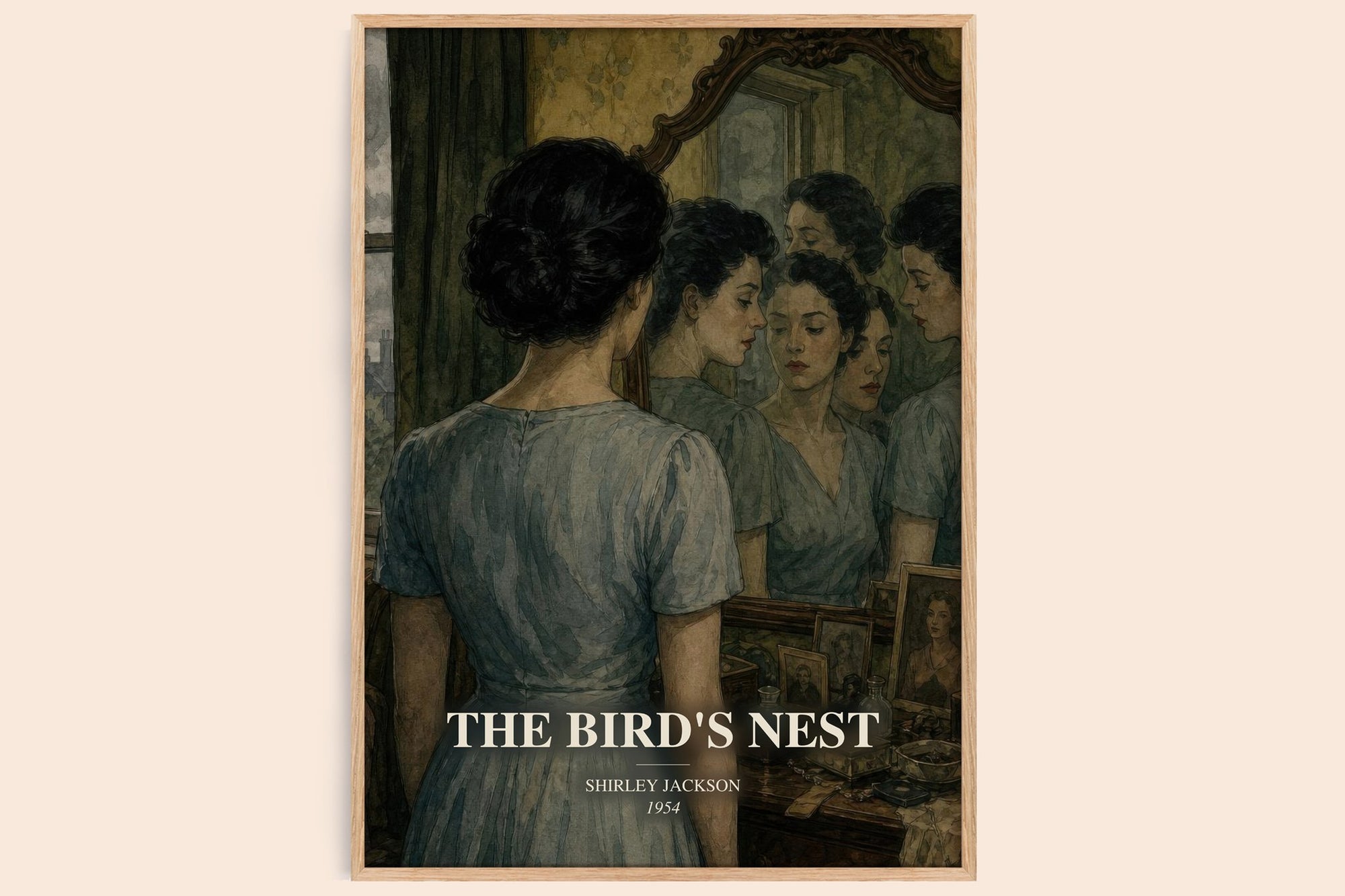 The Bird'S Nest watercolour book poster by Shirley Jackson – framed literary art print