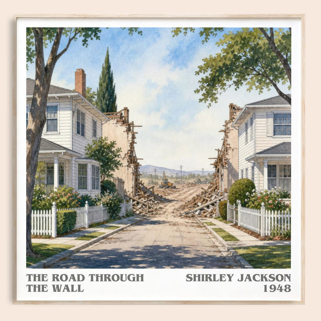 The Road Through The Wall Literary Art Print by Shirley Jackson