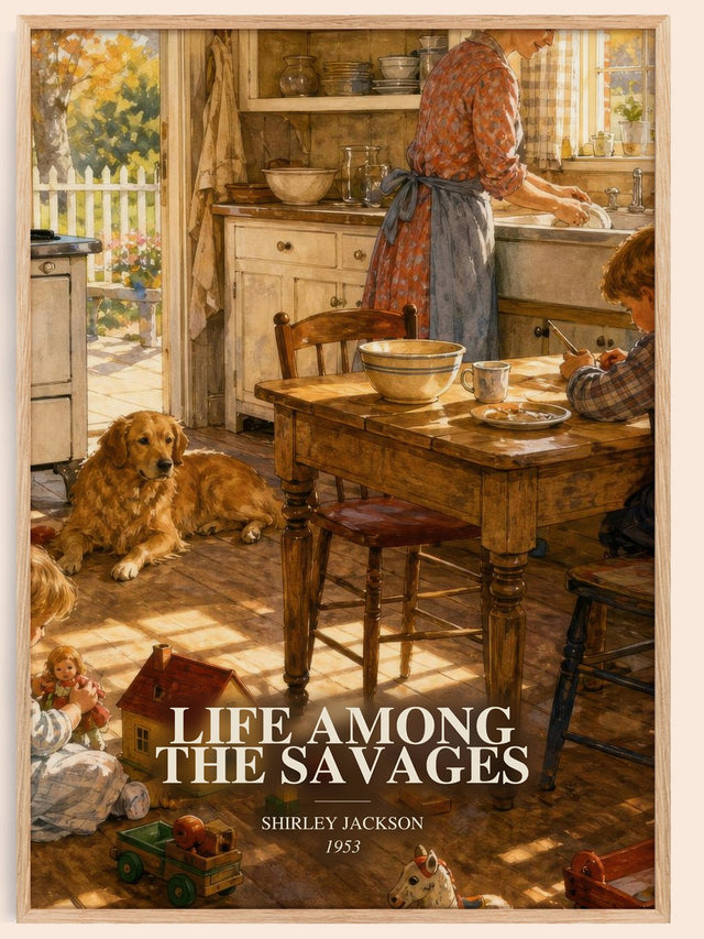 Life Among The Savages Book Watercolour Illustration by S. Jackson
