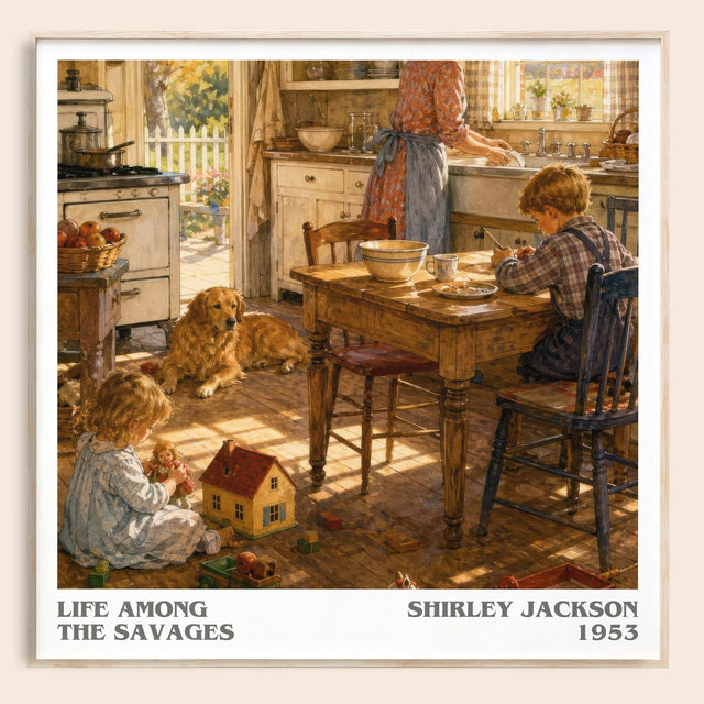 Life Among The Savages Literary Art Print by Shirley Jackson