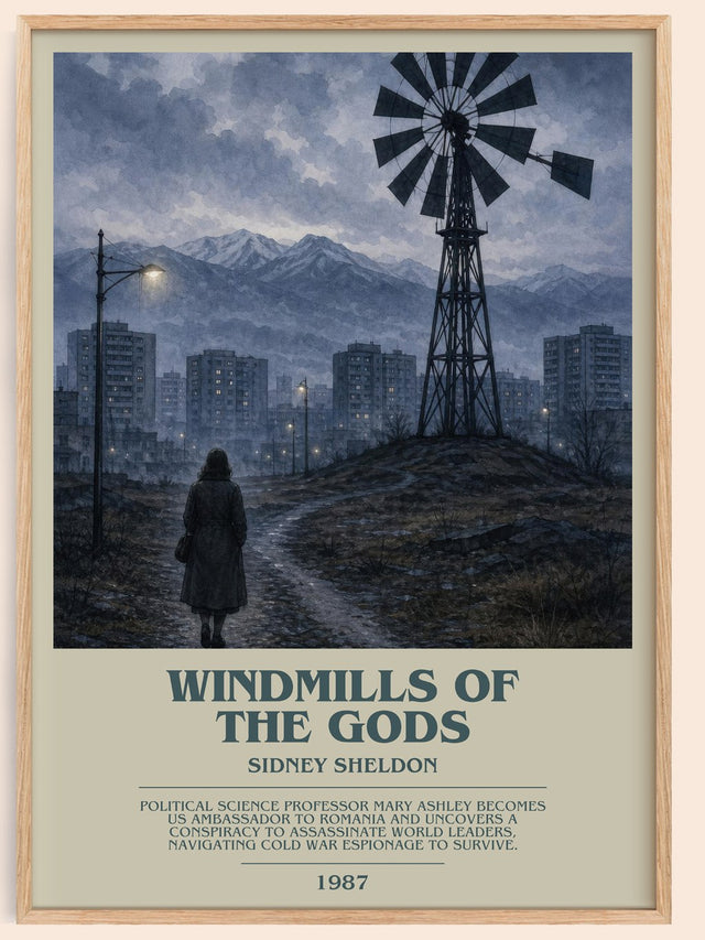 Windmills Of The Gods Bookish Wall Art by Sidney Sheldon