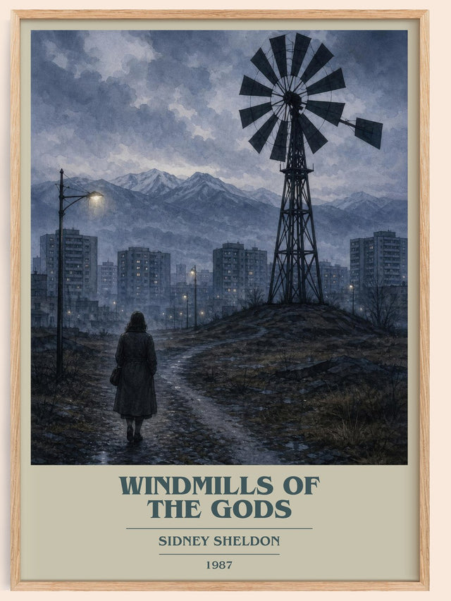 Windmills Of The Gods Book Cover Poster by Sidney Sheldon