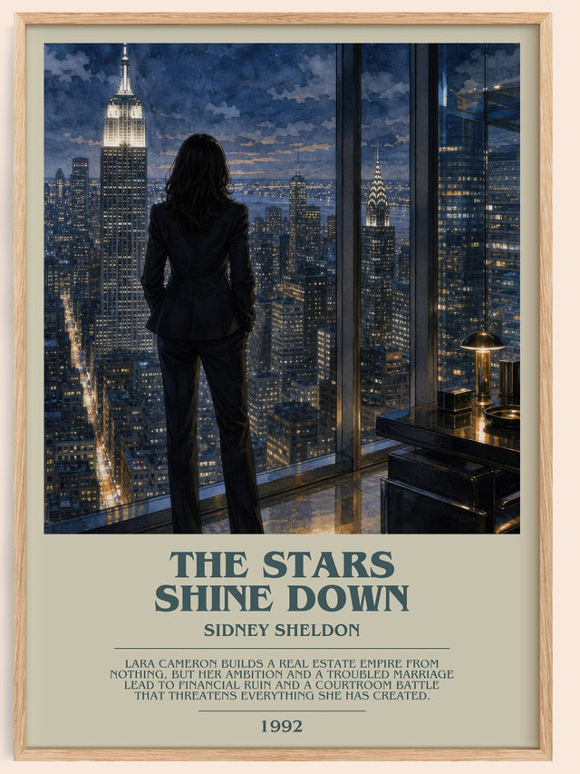 The Stars Shine Down Bookish Wall Art by Sidney Sheldon