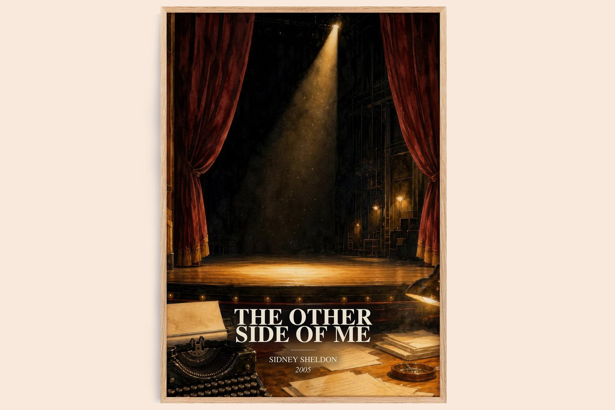 Other Side Of Me Book Watercolour Illustration by Sidney Sheldon