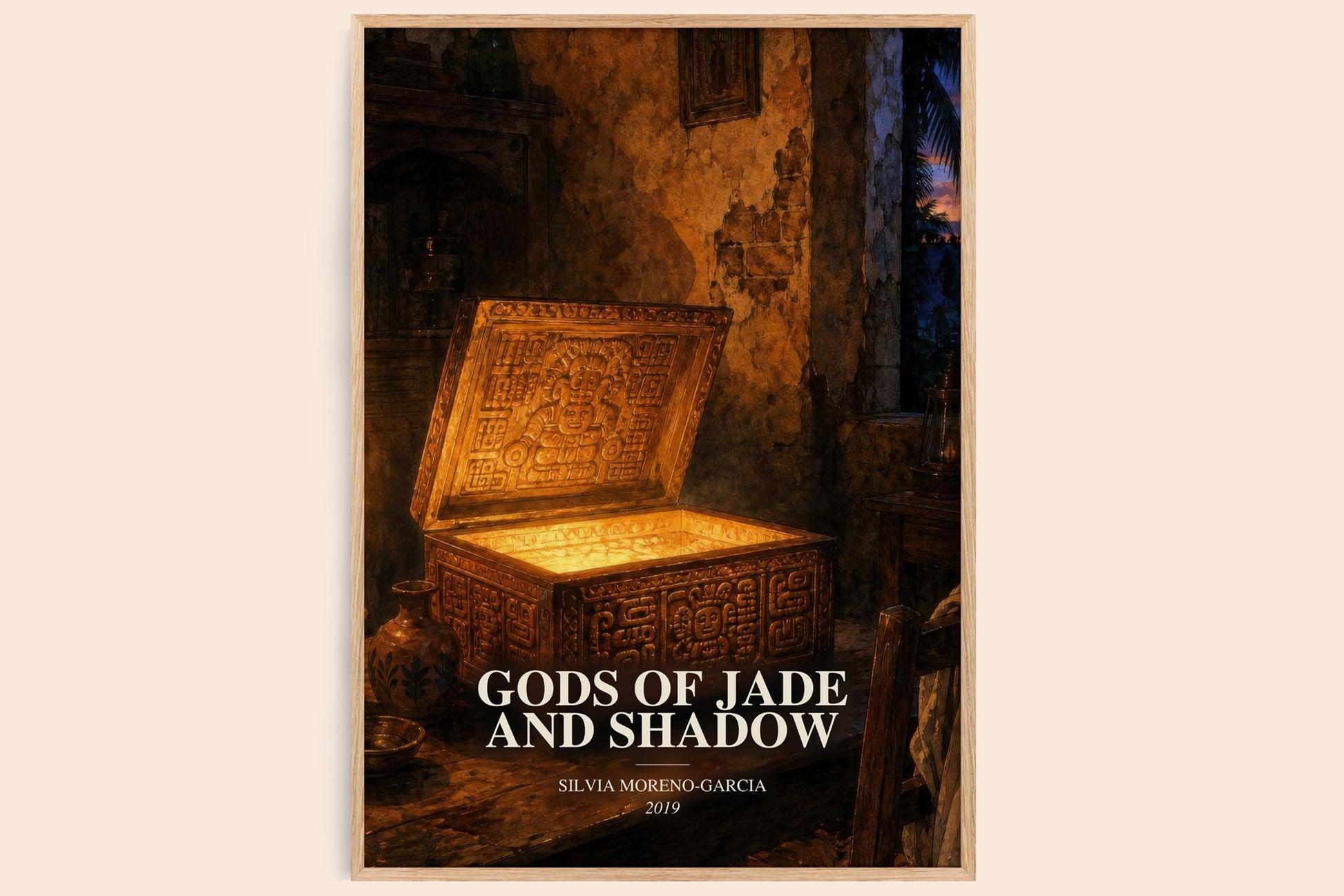 Gods Of Jade And Shadow watercolour book poster by Silvia Moreno-Garcia – framed literary art print