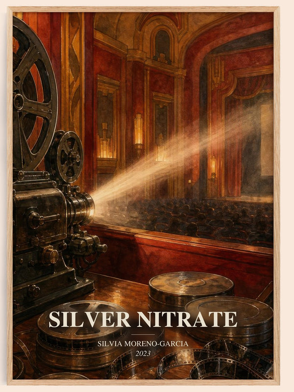 Silver Nitrate watercolour book poster by Silvia Moreno-Garcia – framed literary art print
