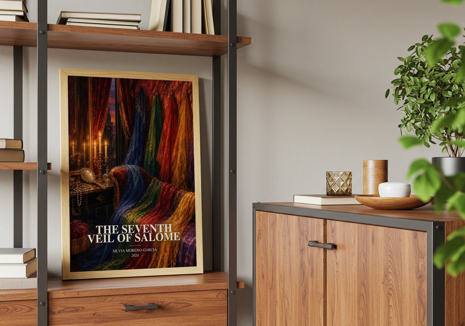 The Seventh Veil Of Salome book watercolour illustration paper finish options – matte satin gloss