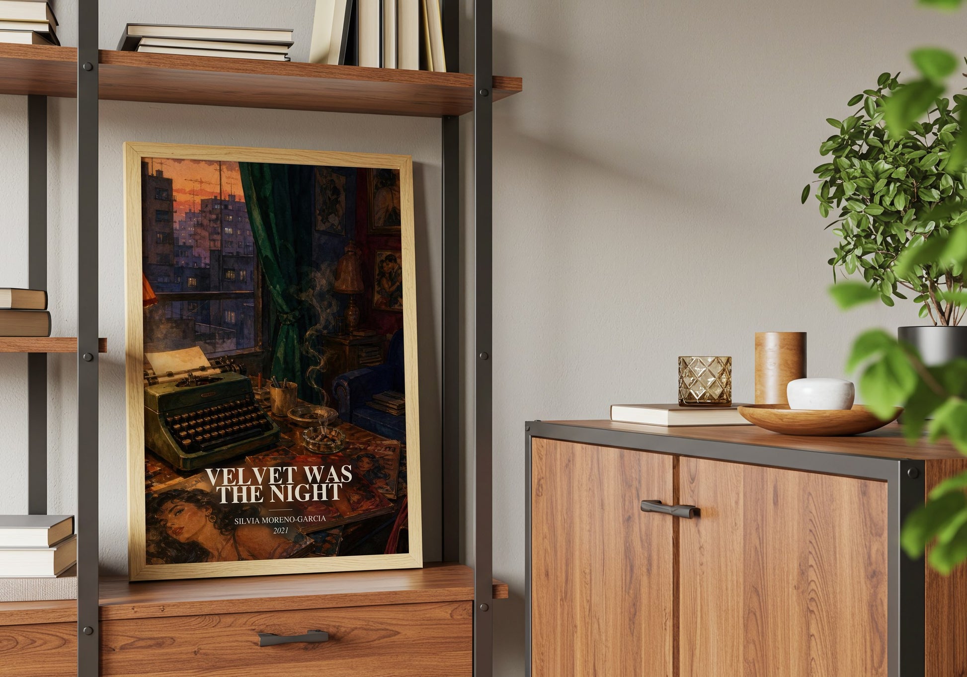 Velvet Was The Night book watercolour illustration paper finish options – matte satin gloss