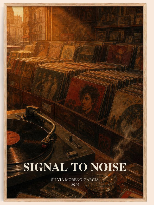 Signal To Noise Book Watercolour Illustration by Silvia Moreno-Garcia