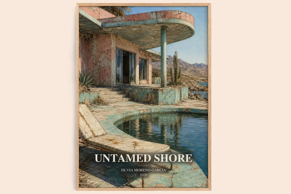 Untamed Shore watercolour book poster by Silvia Moreno-Garcia – framed literary art print