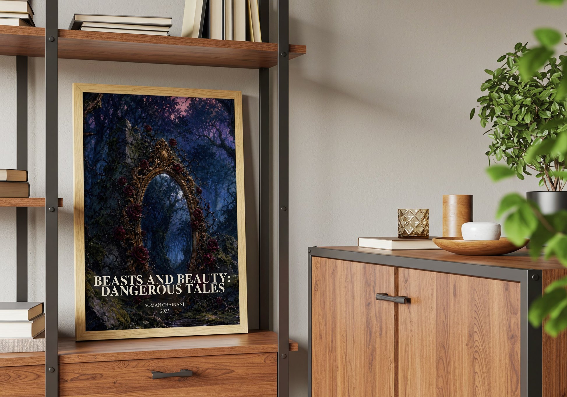 Beasts And Beauty: Dangerous Tales book watercolour illustration paper finish options – matte satin gloss