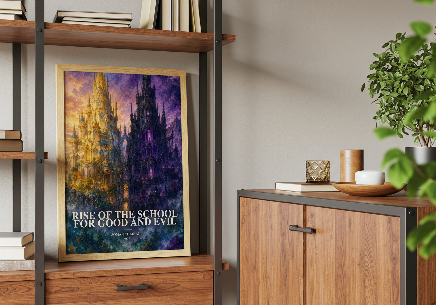 Rise Of The School For Good And Evil book watercolour illustration paper finish options – matte satin gloss