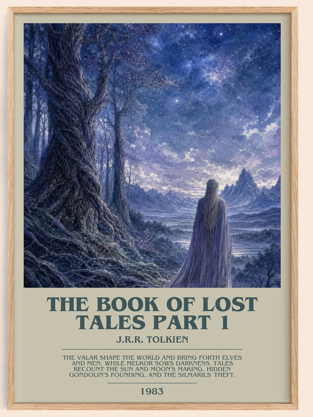 The Book Of Lost Tales Part 1 Bookish Wall Art by J.R.R. Tolkien