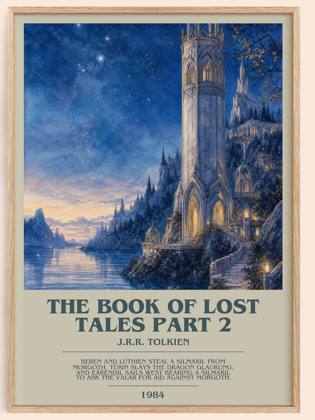 The Book Of Lost Tales Part 2 Bookish Wall Art by J.R.R. Tolkien