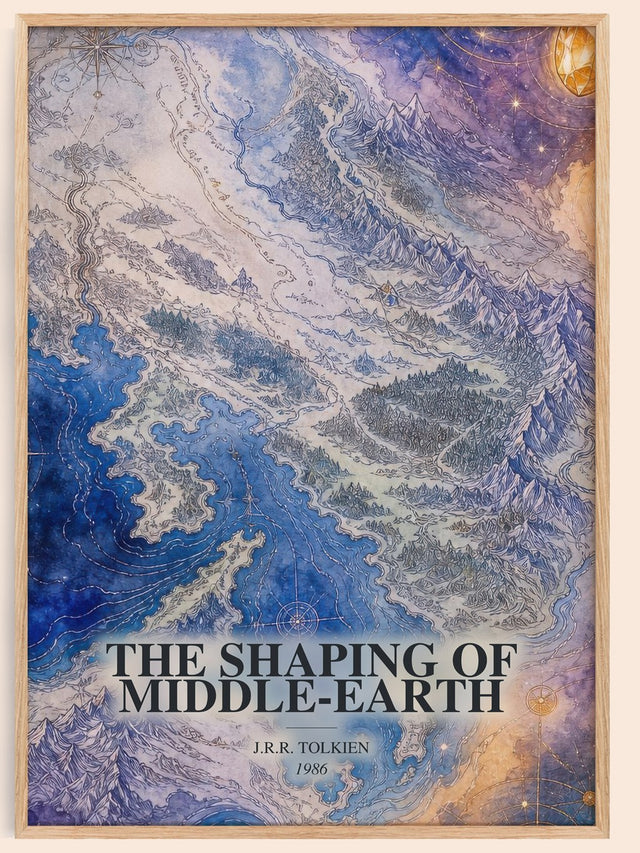 Shaping Of Middle-Earth Book Watercolour Illustration by J. Tolkien