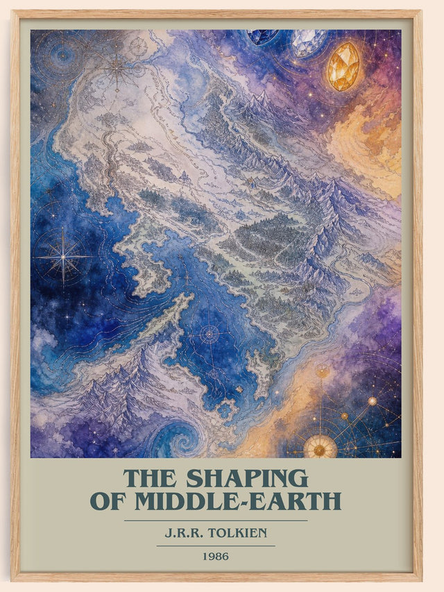 The Shaping Of Middle-Earth Book Cover Poster by J.R.R. Tolkien