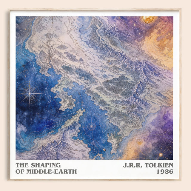The Shaping Of Middle-Earth Literary Art Print by J.R.R. Tolkien
