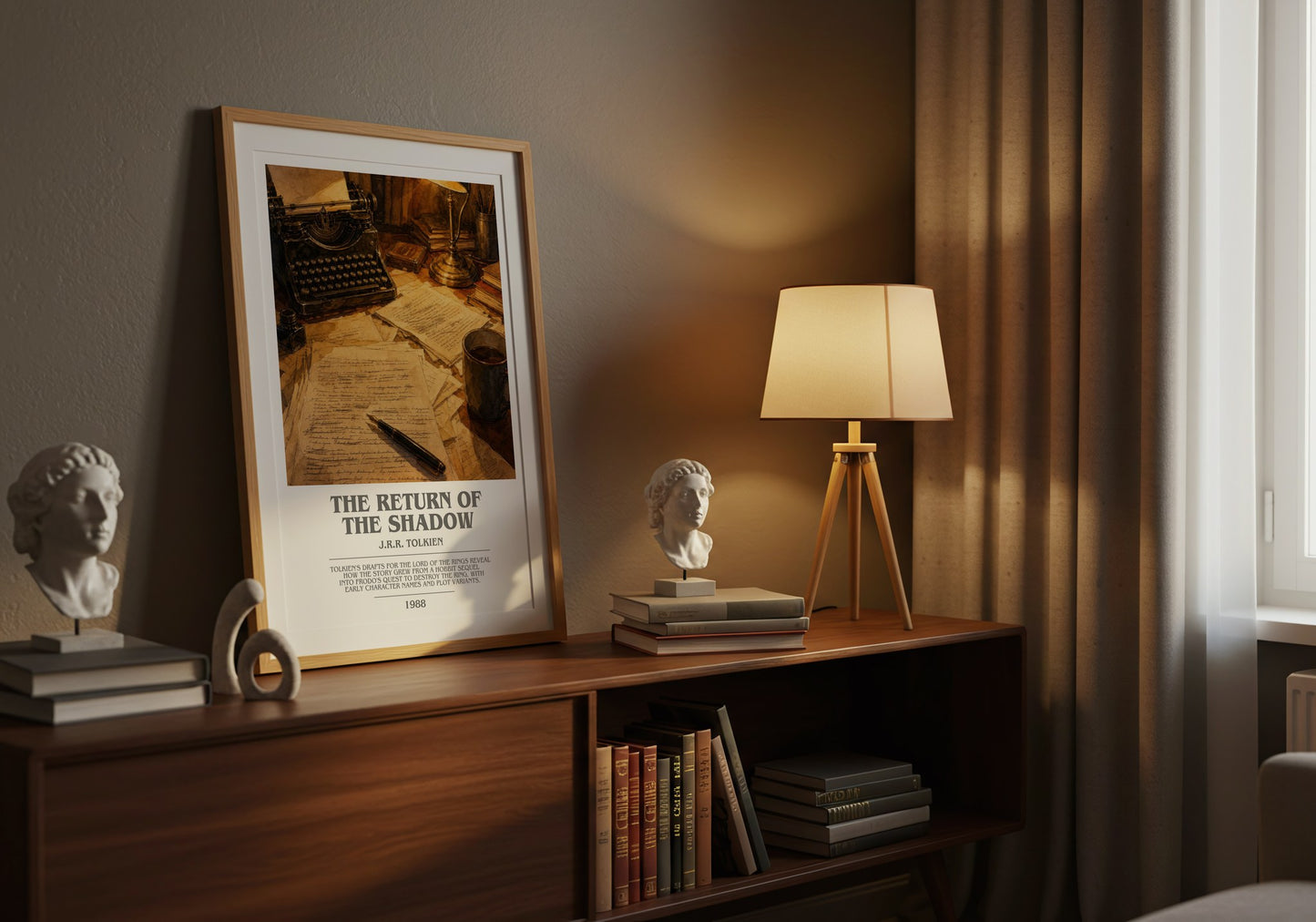 The Return Of The Shadow bookish book poster framed on wall – literary wall art