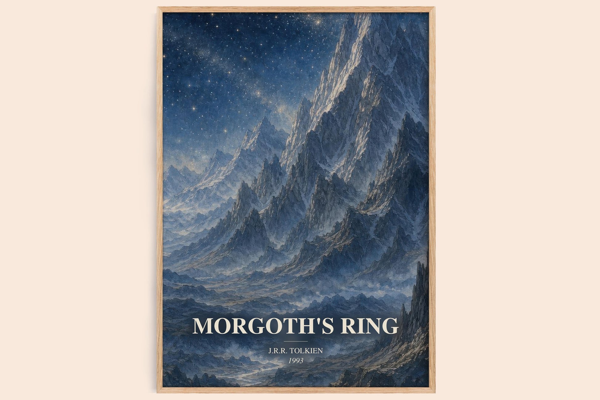 Morgoth'S Ring watercolour book poster by J.R.R. Tolkien – framed literary art print