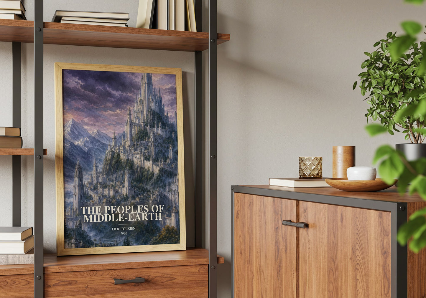 The Peoples Of Middle-Earth book watercolour illustration paper finish options – matte satin gloss