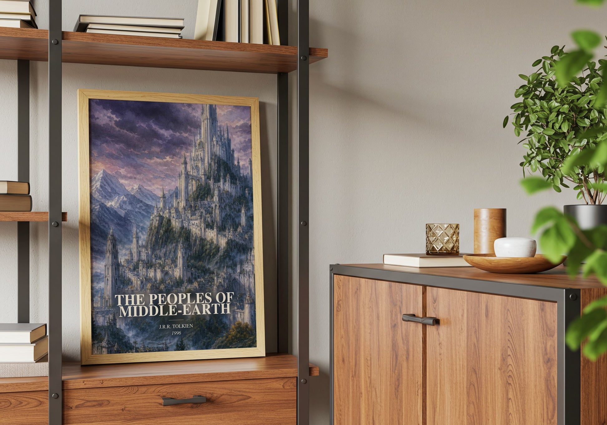The Peoples Of Middle-Earth book watercolour illustration paper finish options – matte satin gloss