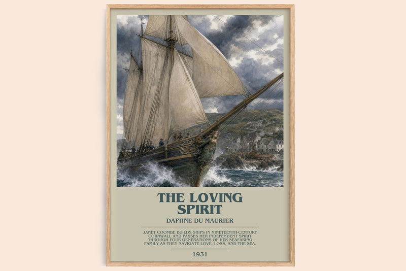 The Loving Spirit Bookish Wall Art by Daphne du Maurier (Modern style)
