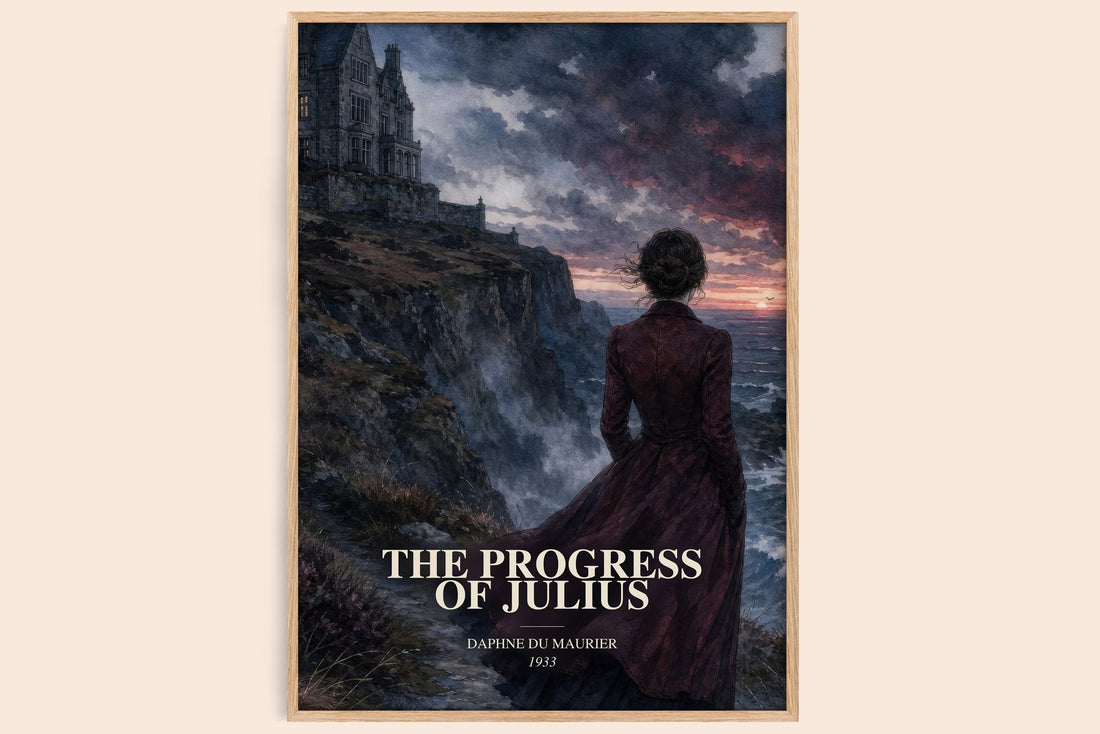The Progress of Julius watercolour book poster by Daphne du Maurier – framed literary art print