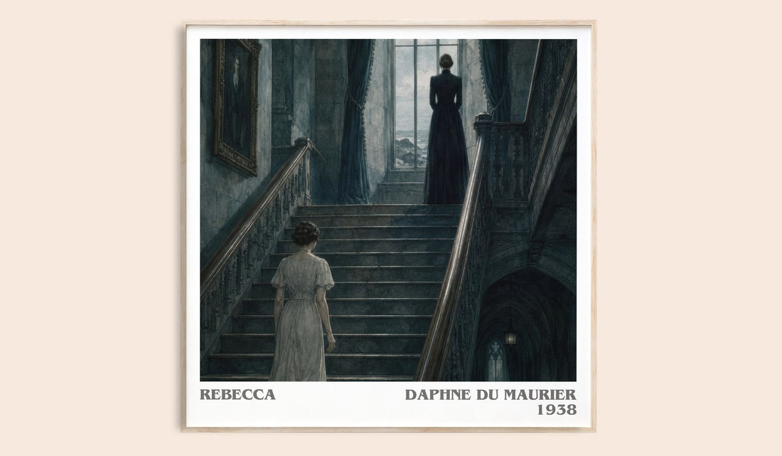 Rebecca literary book poster by Daphne du Maurier – framed literary art print