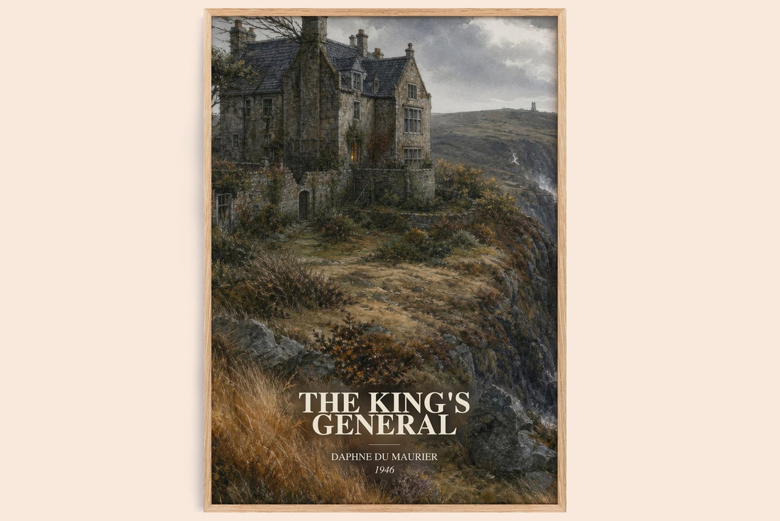 The King's General watercolour book poster by Daphne du Maurier – framed literary art print