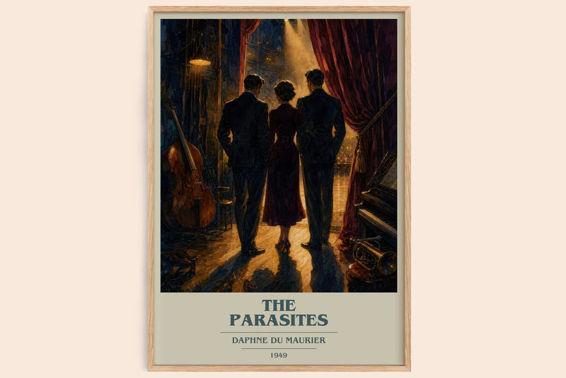 The Parasites book cover book poster by Daphne du Maurier – framed literary art print