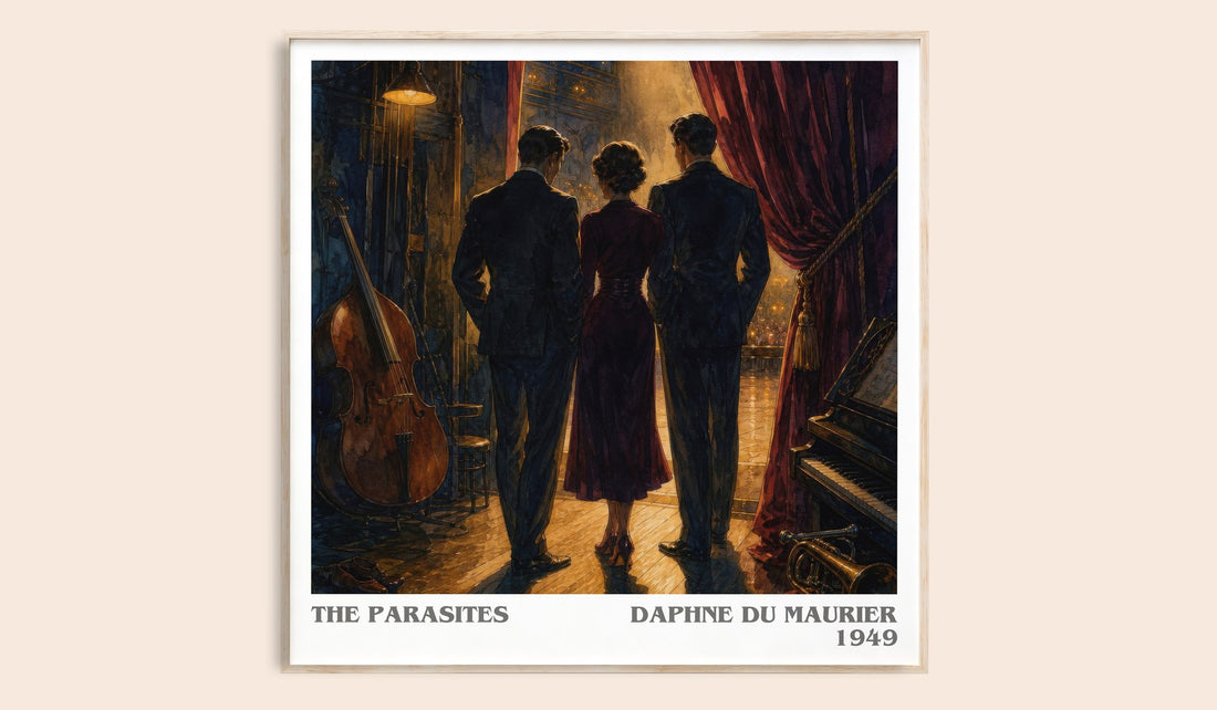 The Parasites literary book poster by Daphne du Maurier – framed literary art print