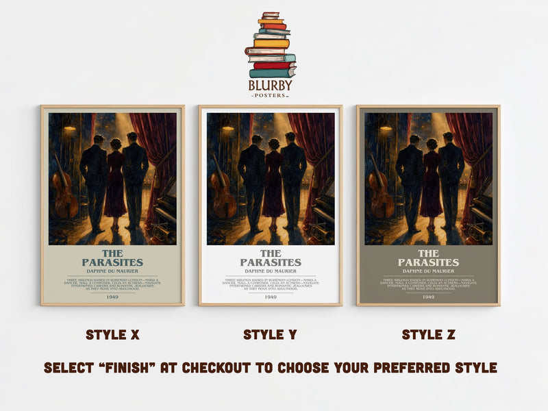 The Parasites bookish print in frame leaning in hallway – literary fiction wall art